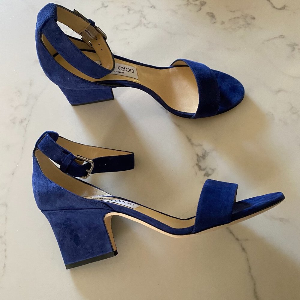 NEW jimmy choo suede open toe edina sandals